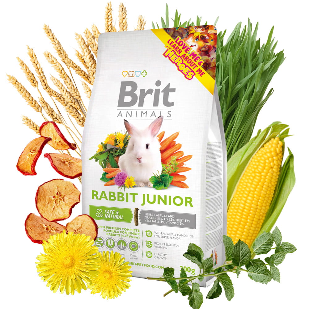 Brit Animals Rabbit Colmplete Junior Sucha Karma dla Królika 300g